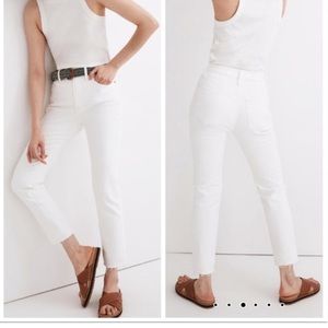 Madewell perfect vintage jeans in tile white raw-hem edition